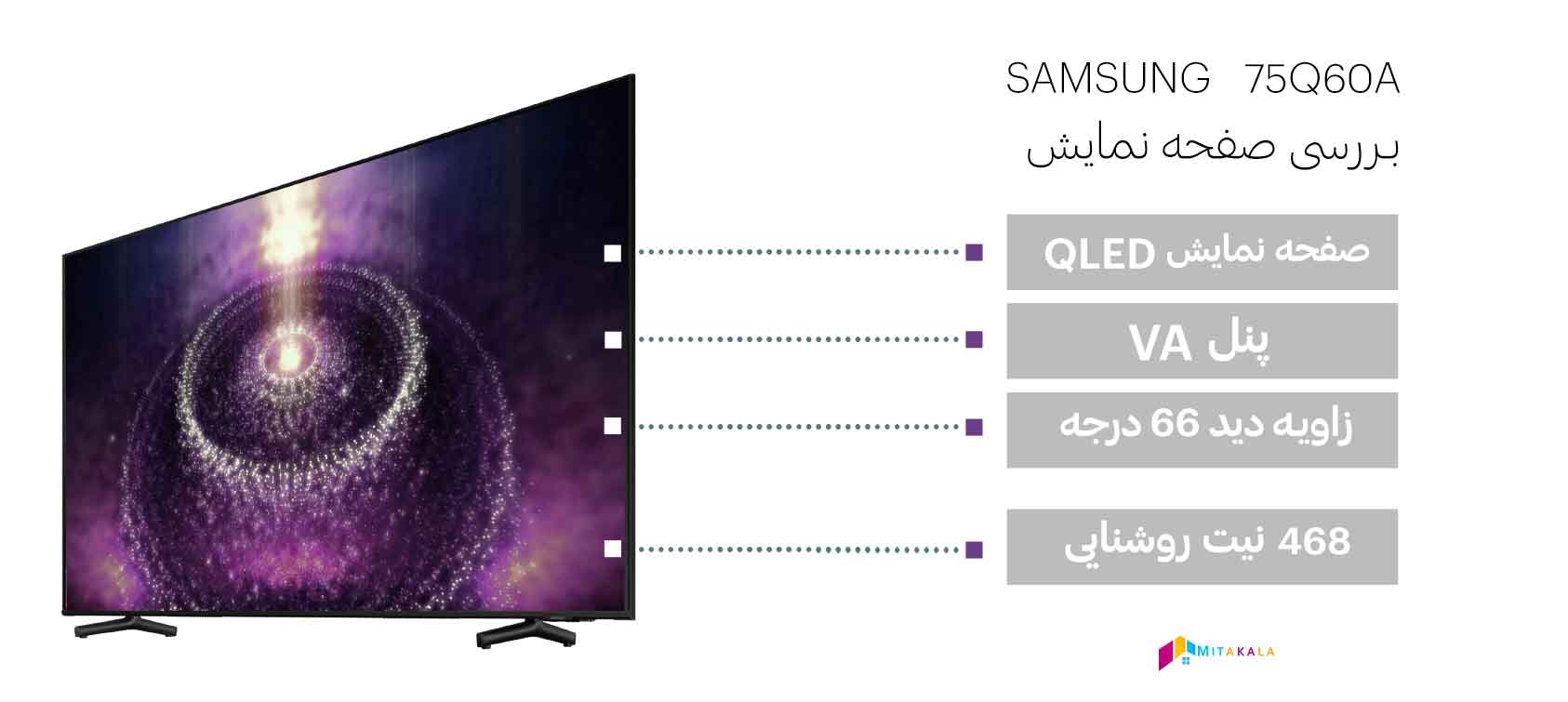 تلویزیون سامسونگ 75 اینچ Q60A
