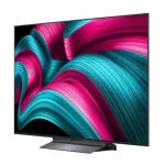 تصویر تلویزیون ال جی C5 از روبرو و زاویه راست